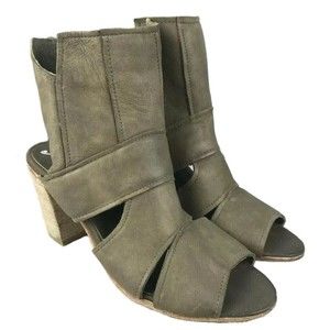Free People Womens Sz 39 8.5 US Leather High Heel Sandals Bootie Open Toe Shoes
